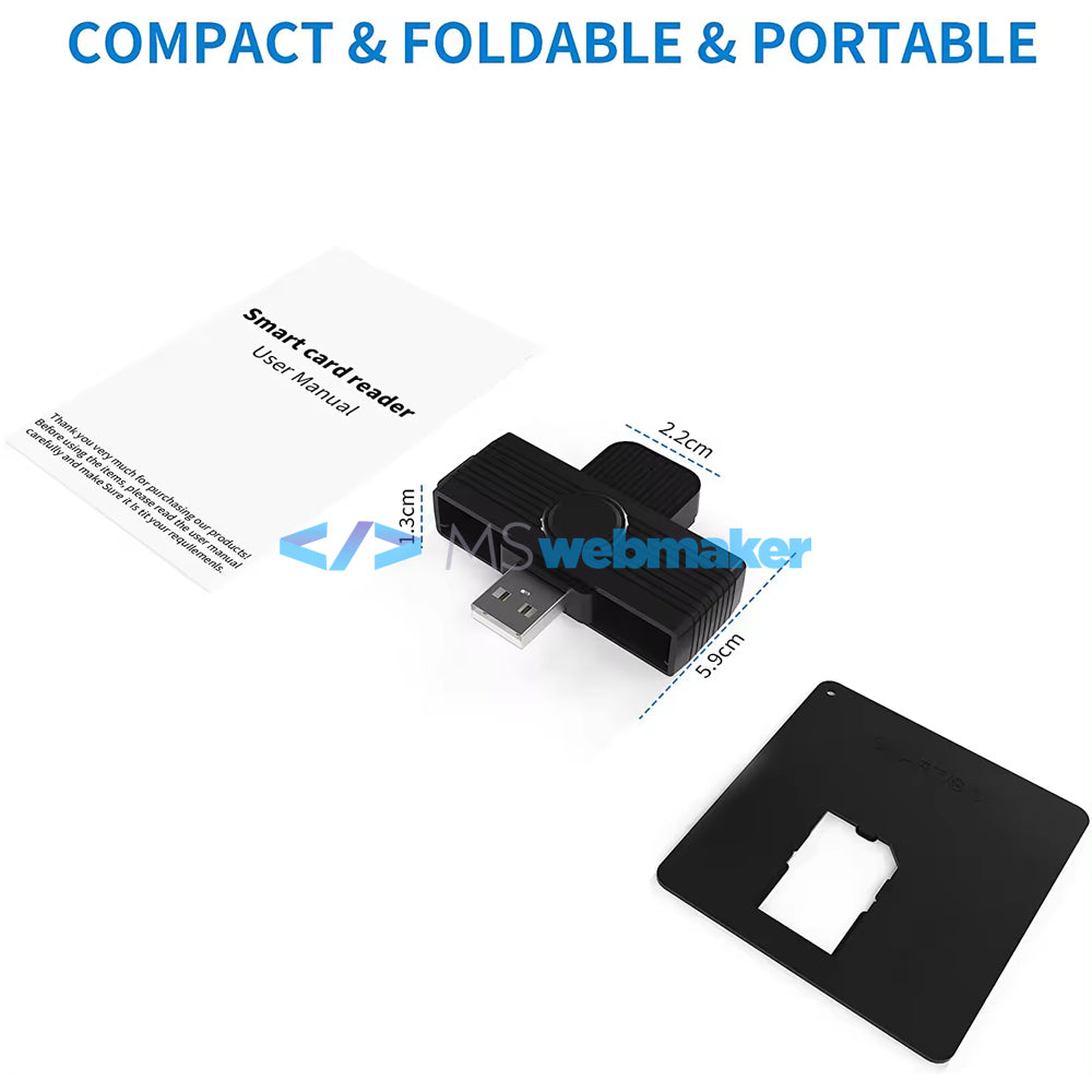 Rocketek EMV USB IC ID CAC Card Reader Writer – Smart Card Reader with ISO 7816 Support