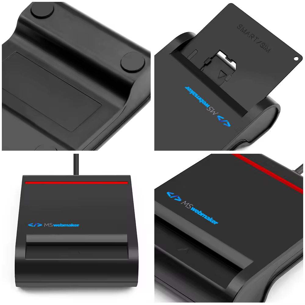 Rocketek RT-SCR1A EMV USB CAC DOD SIM ID Smart Card Reader – ISO 7816 Compatible