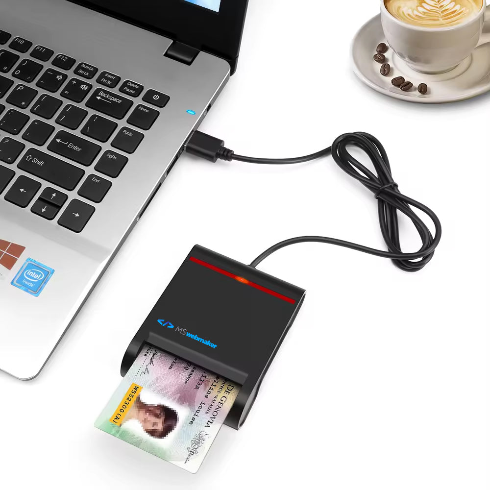 Rocketek RT-SCR1A EMV USB CAC DOD SIM ID Smart Card Reader – ISO 7816 Compatible