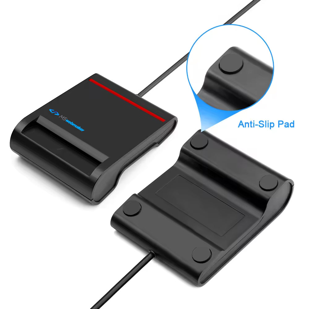 Rocketek RT-SCR1A EMV USB CAC DOD SIM ID Smart Card Reader – ISO 7816 Compatible