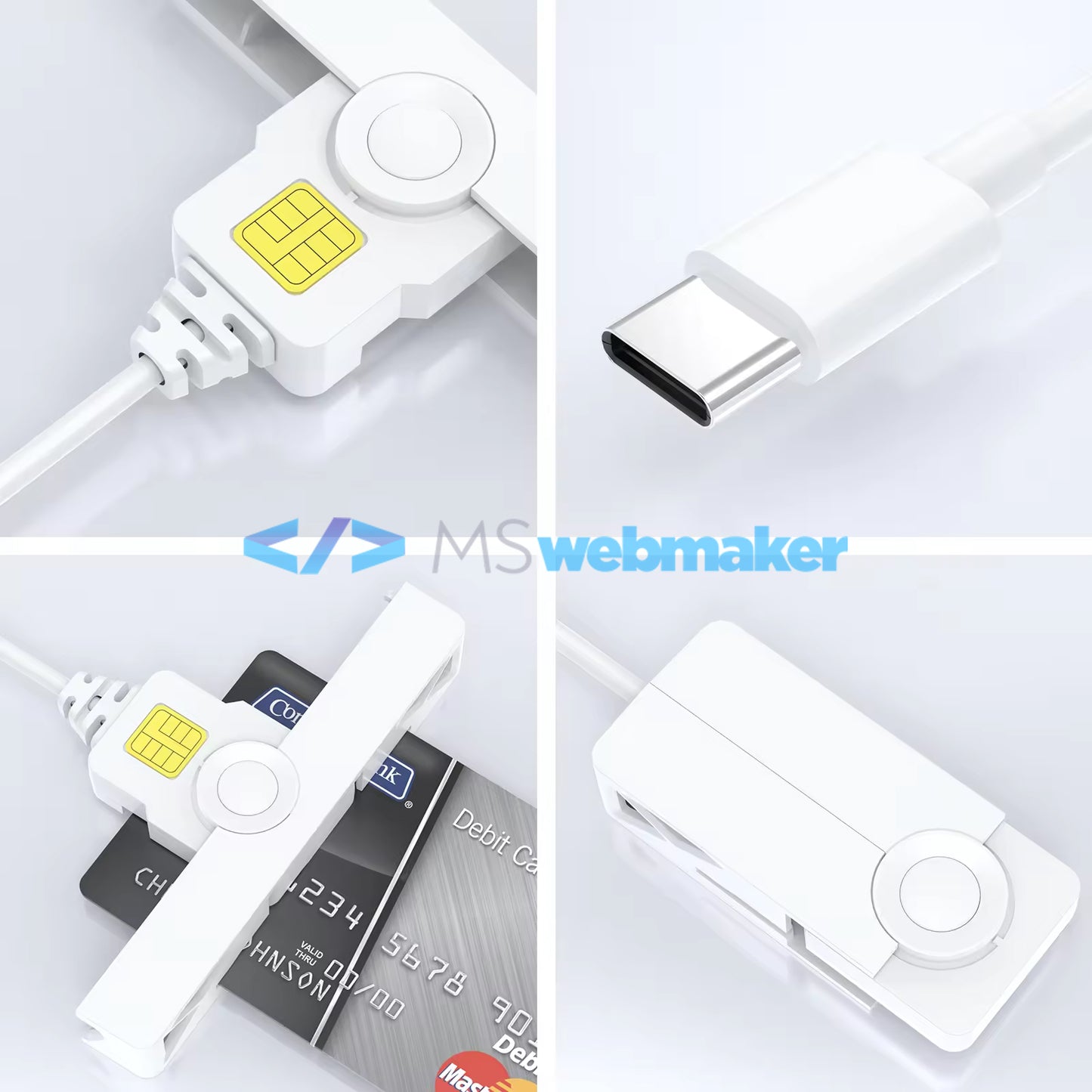 Type-C CAC Reader – Portable USB-C Smart Card Reader for DOD Military and Government ID Cards