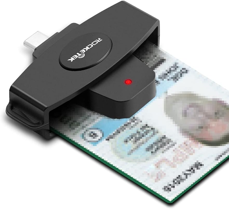 USB-C DOD Military CAC and SIM Card Reader – Compatible with Mac OS, Windows, Linux