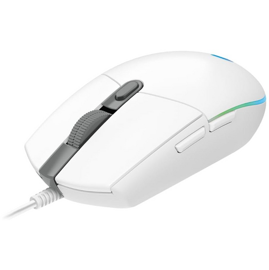 Logitech G102 LIGHTSYNC Gaming Mouse – Right-Handed, Wired USB, Optical Sensor, 6 Buttons – White