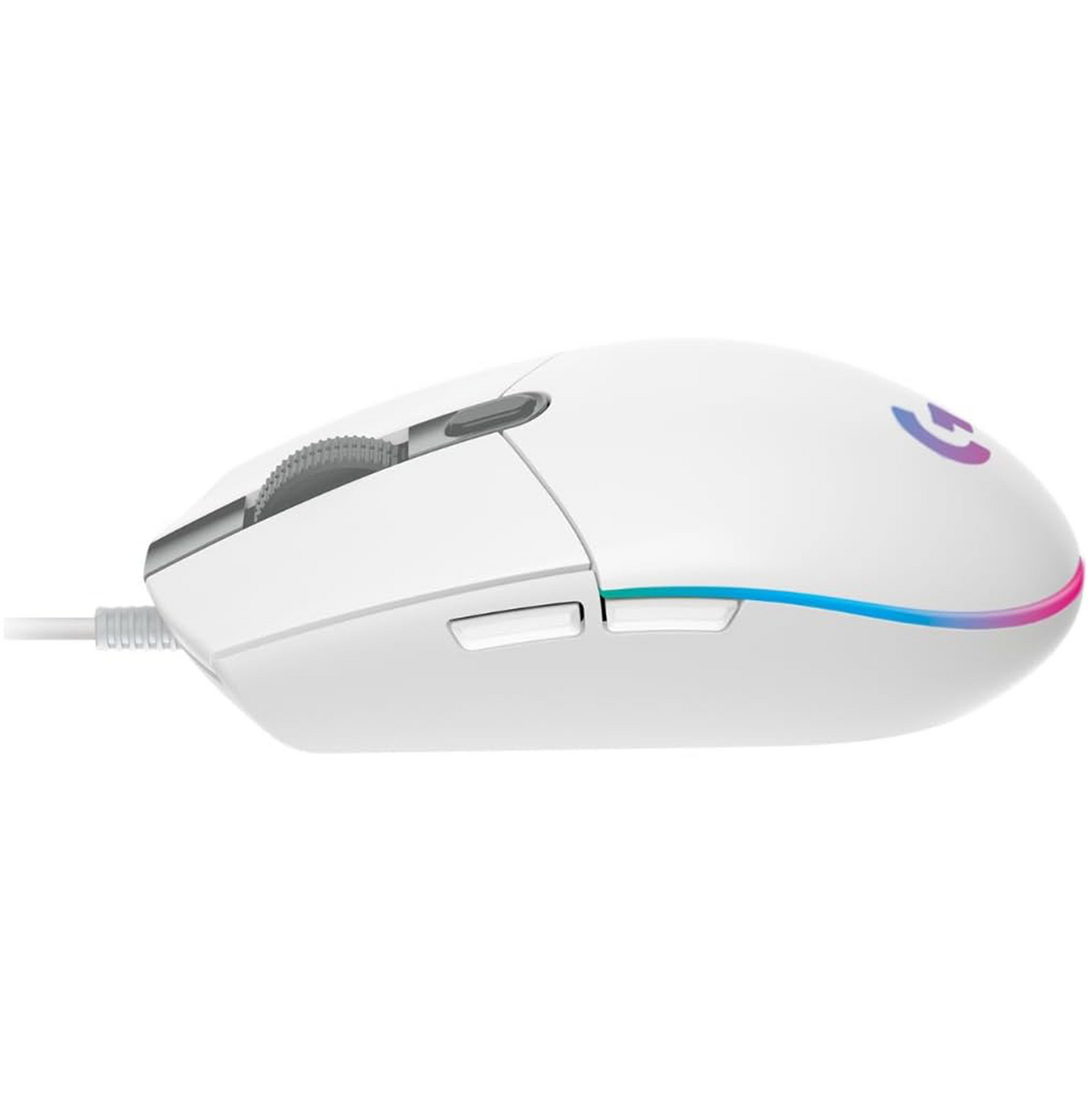 Logitech G102 LIGHTSYNC Gaming Mouse – Right-Handed, Wired USB, Optical Sensor, 6 Buttons – White